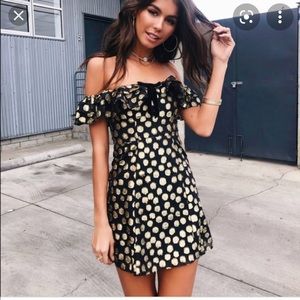 For love and lemons Lotti mini ruffle sleeve dress NYE New Years Eve